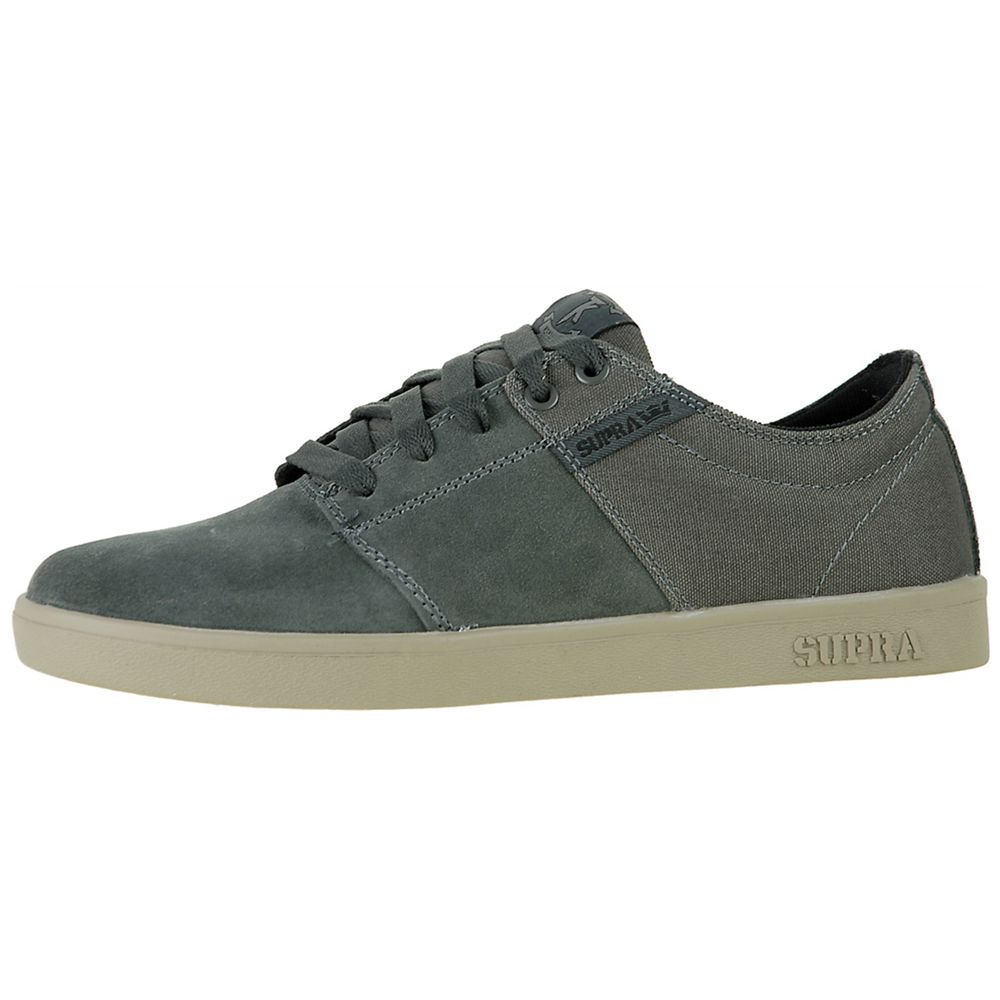 Baskets Basses Supra TK Low Grise Grey Suede/Canvas Homme | QXS-12362119